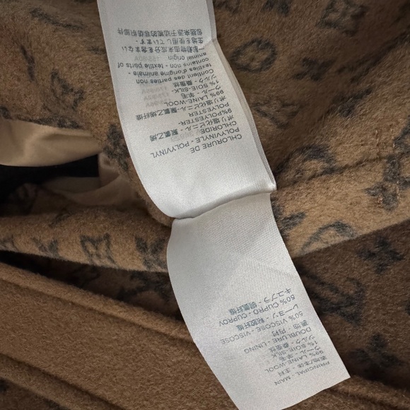 Louis Vuitton Brown Monogram Wool Coat Old Flower Bathrobe Short Coat - Picture 4 of 7